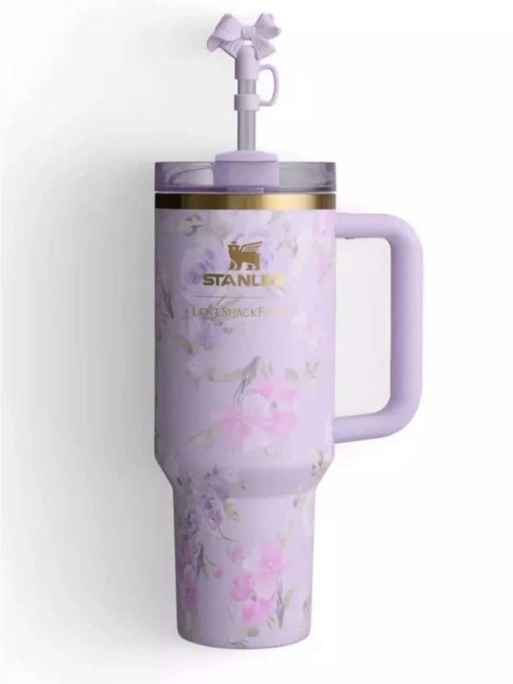 Stanley Love Shack Fancy
Quencher - Happy Thoughts - 40oz. Purple. Authentic